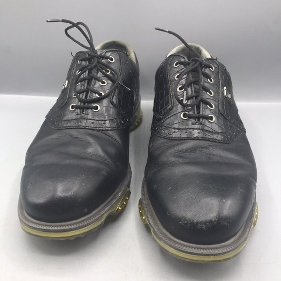 FootJoy Dry Joys Tour Golf Shoes 53678 Black Leather Men\'s 8.5 M main image 4